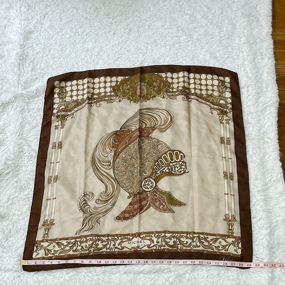 Michele Paris Brown and Cream Scarf